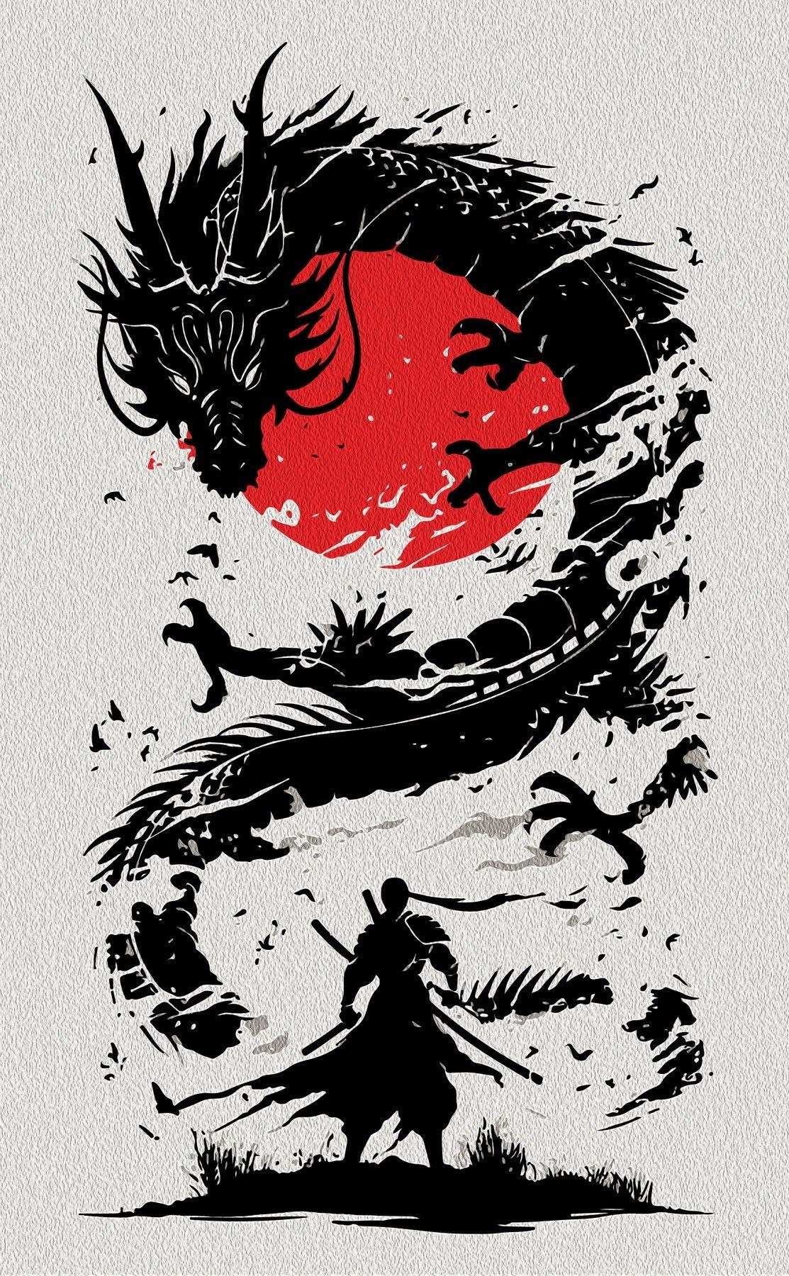 Dragon’s Shadow Samurai – Anime Wall Poster