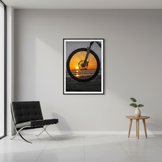 Balance_-_Bicycle_wheel_with_sunset