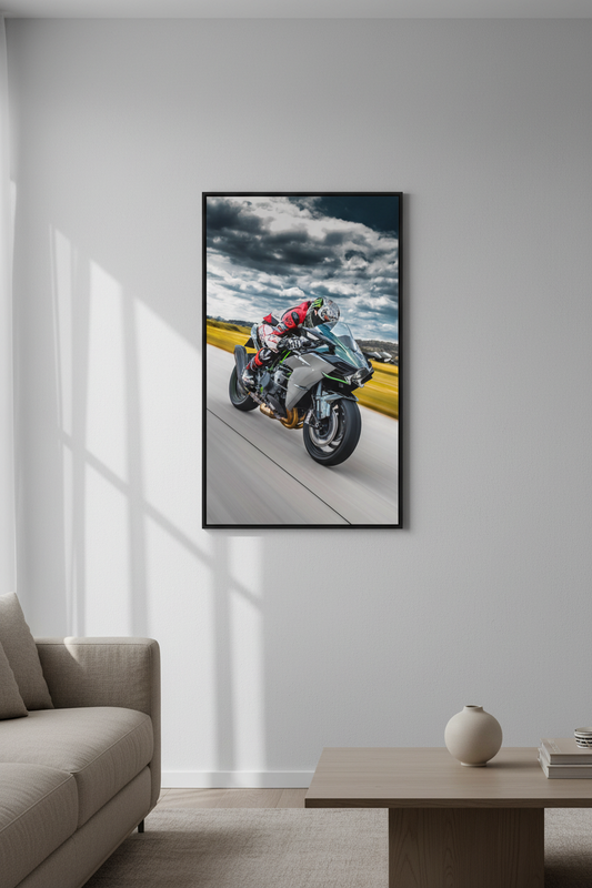 Bikes - Ninja with a dramatic sky