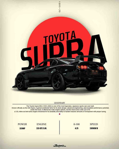 Cars - Black Toyota Supra