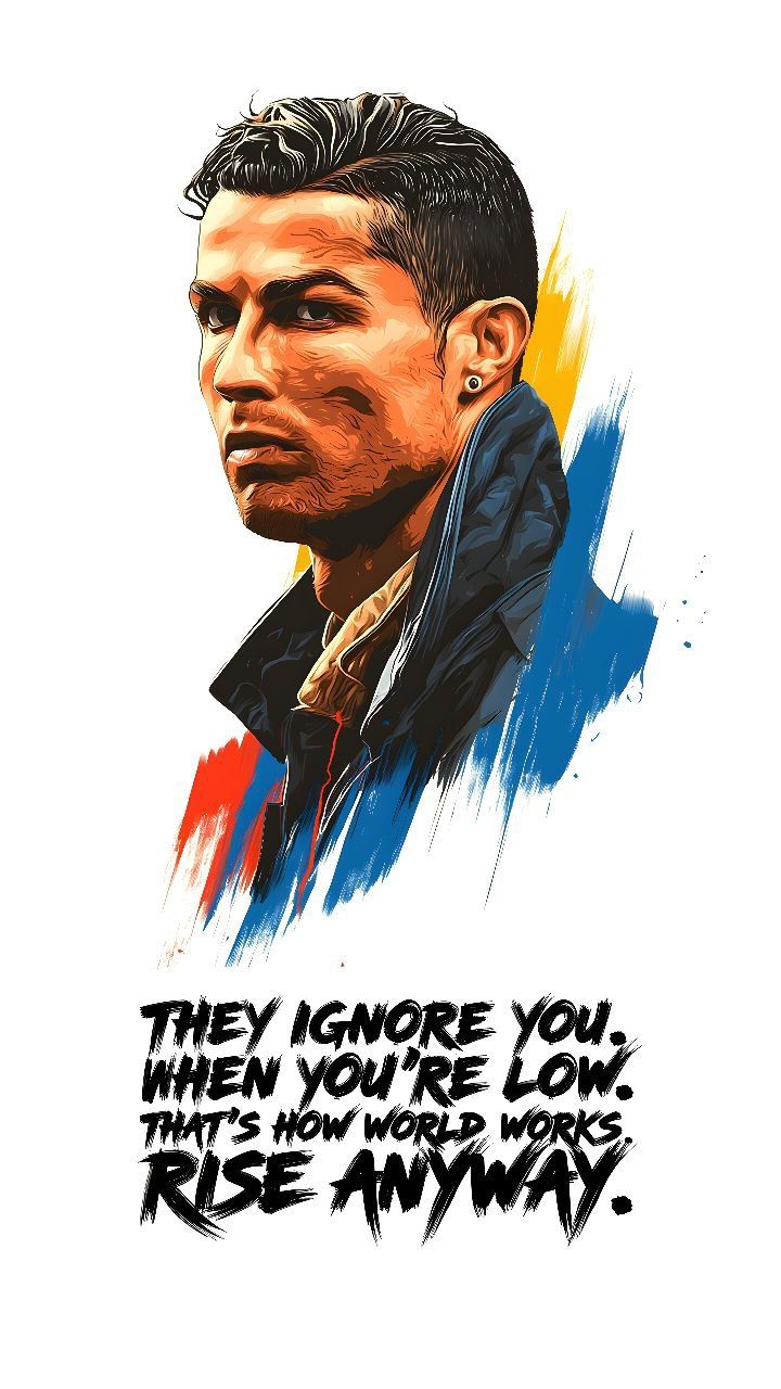 Artistic depiction of a person with a motivational quote on a white background