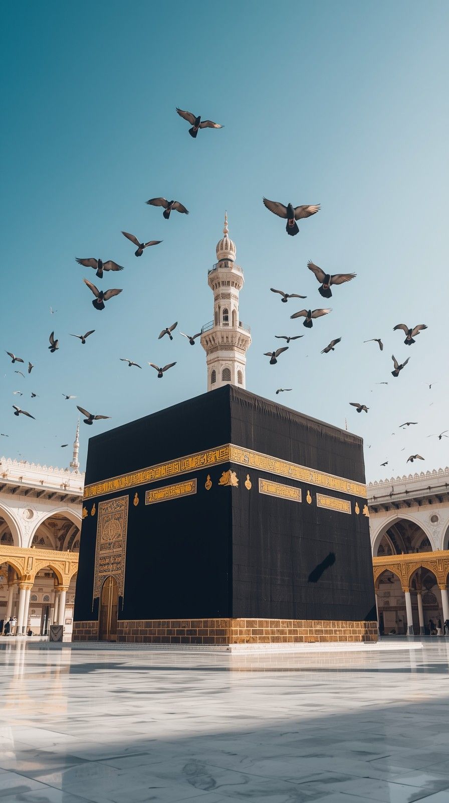 Islamic - Holy Kabba - Birds