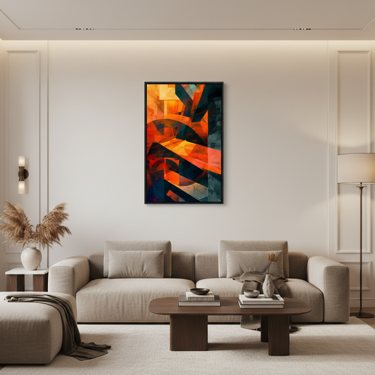 Crimsons theory framed wall art print — Casa Blend