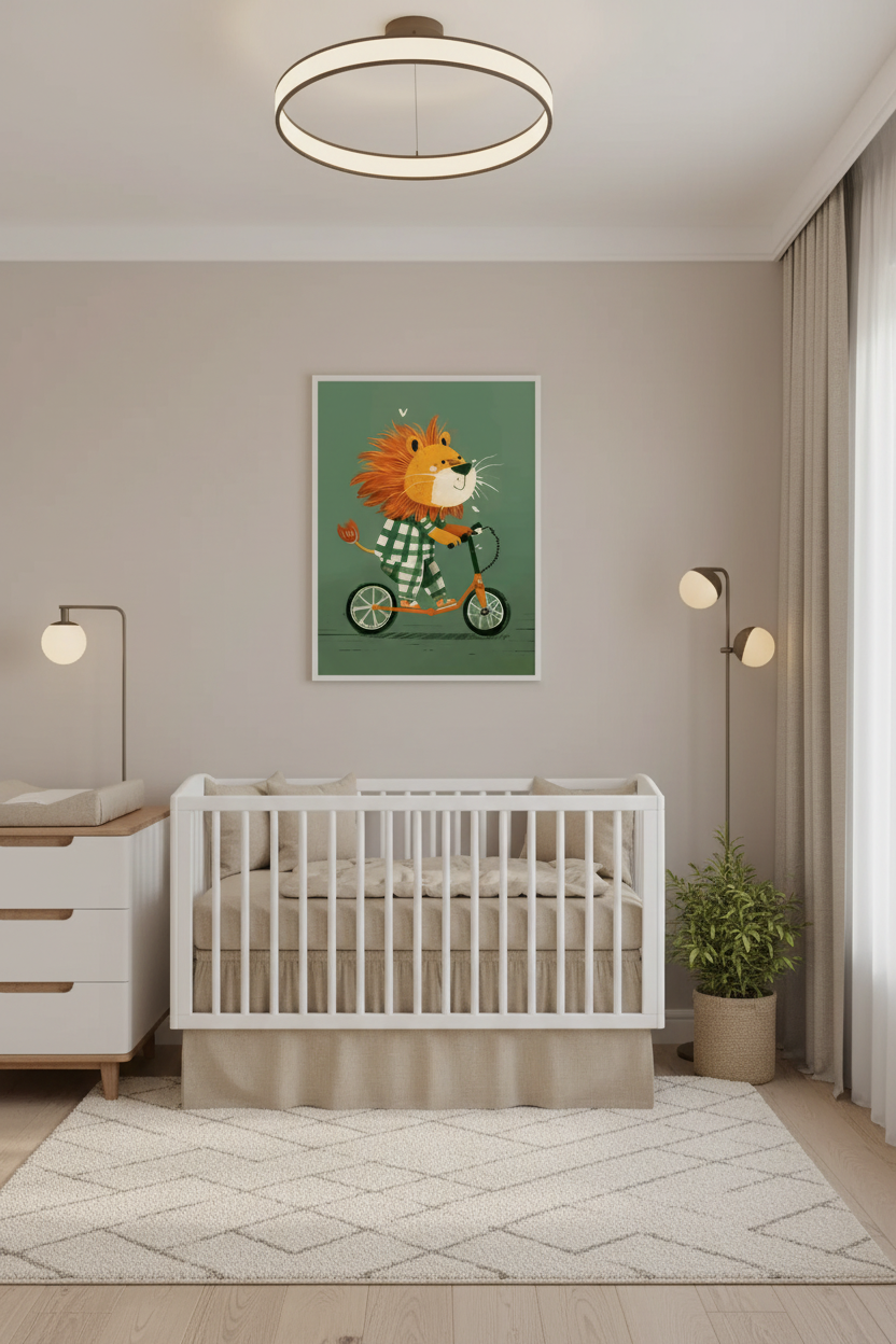 Kids Room – Lion on Scooter