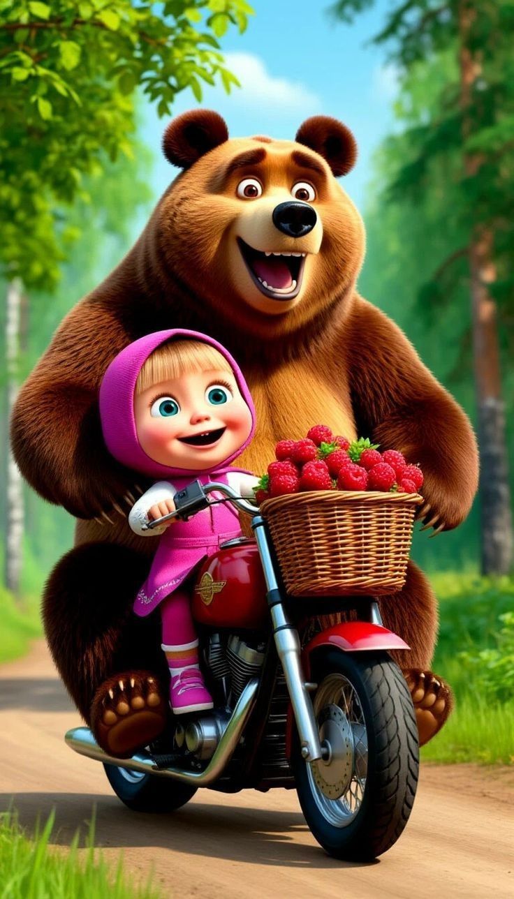 Masha & The Bear framed wall art print — Casa Blend