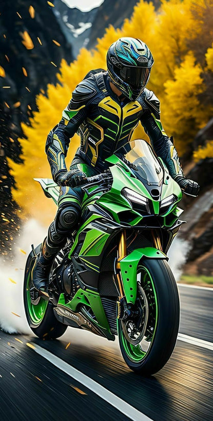 Bikes - Green Motorcycle