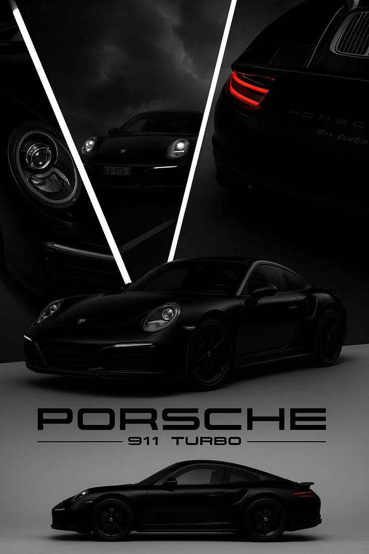Cars - Black Porsche 911 Turbo-01