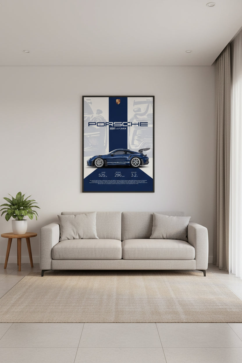 Cars - Blue Porsche 911 Turbo