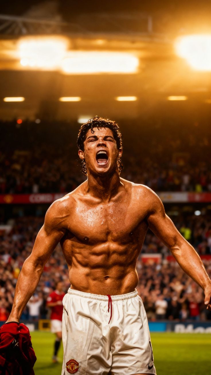 Athlete on a sports field with a crowd in the background