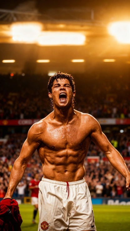Athlete on a sports field with a crowd in the background