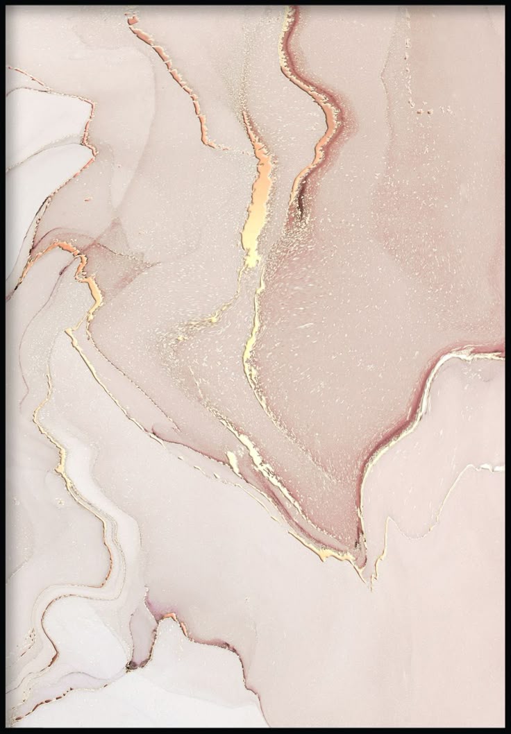 Abstract art with pink, gold, and white colors on a textured background