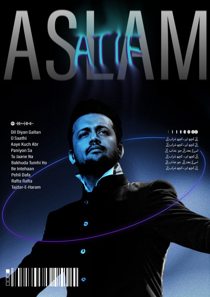 Atif Aslam – Songs Wall Frame