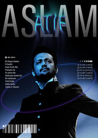 Atif Aslam – Songs Wall Frame