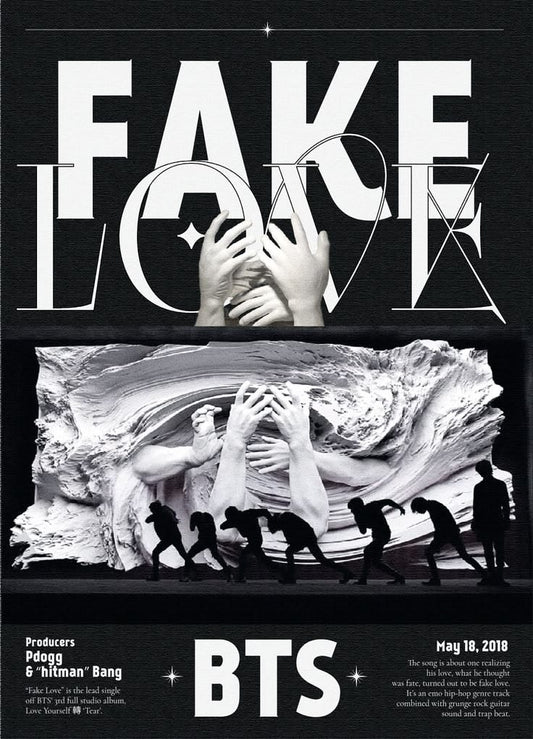 BTS Fake Love – Songs Wall Frame