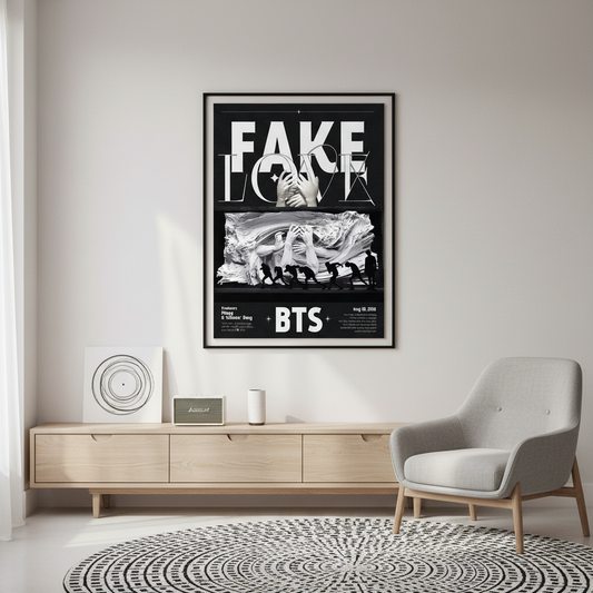 BTS Fake Love – Songs Wall Frame