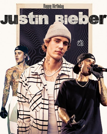 Justin Biber – Songs Wall Frame