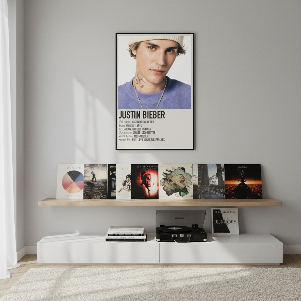 Justin Bieber – Songs Wall Frame
