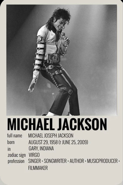 Michael Jackson – Songs Wall Frame