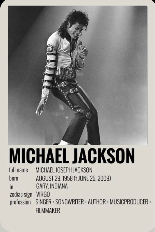 Michael Jackson – Songs Wall Frame