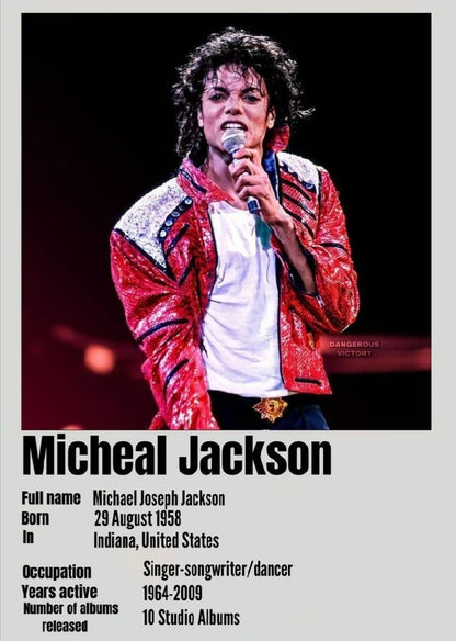 Michael Jackson – Songs Wall Frame