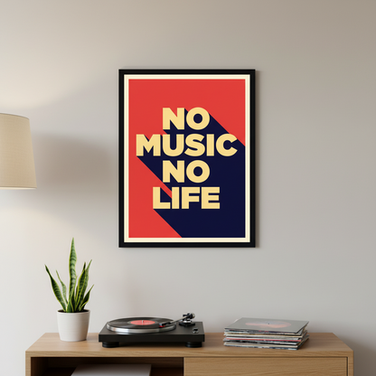 No Music – Songs Wall Frame