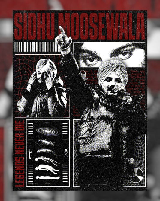 Sidhu Moosewala – Songs Wall Frame