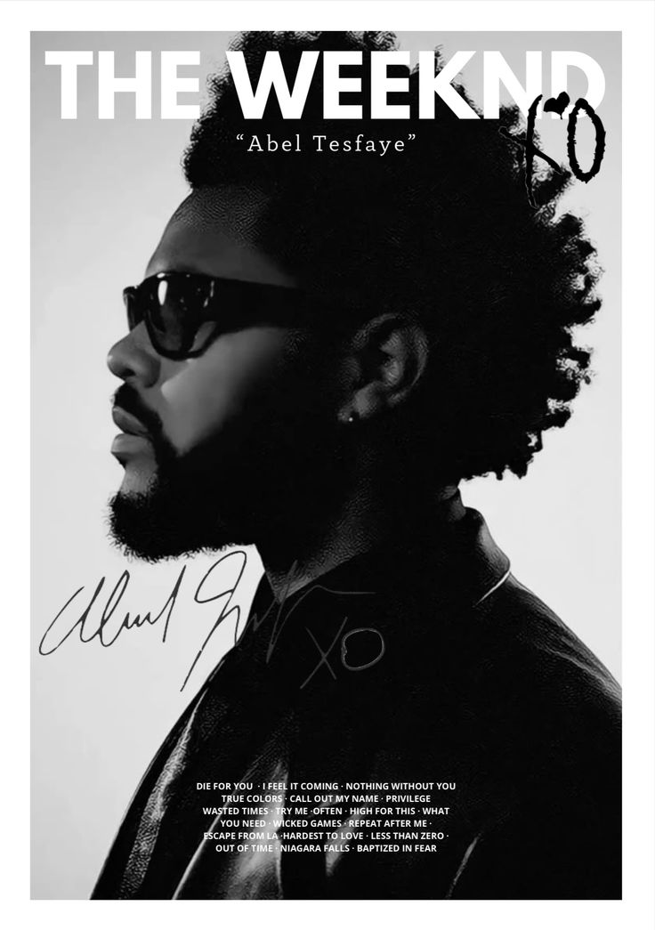 Weeknd– Songs Wall Frame