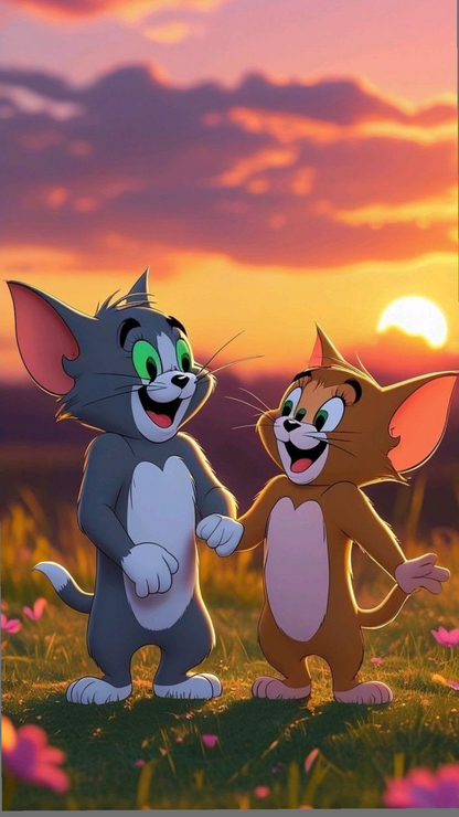 Tom n Jerry framed wall art print — Casa Blend