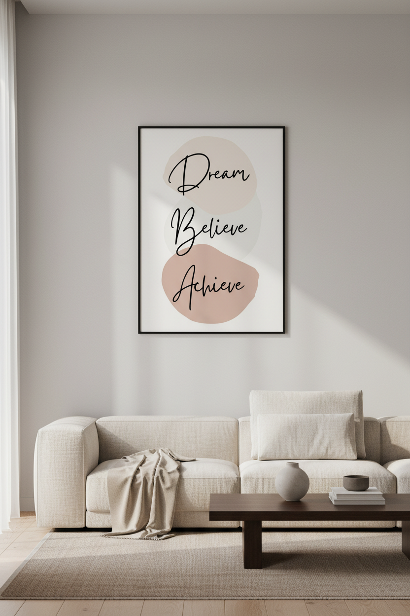Typography - Dream Believe Achieve