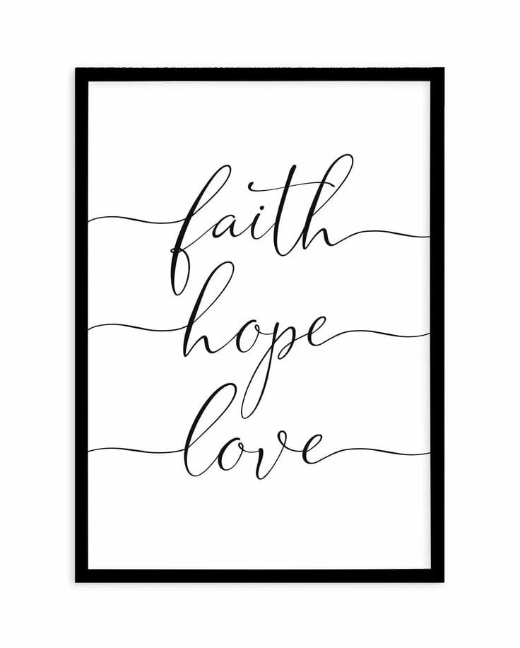 Typography - Faith, Hope, Love