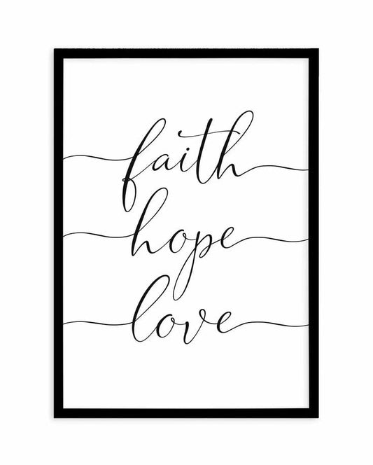 Typography - Faith, Hope, Love