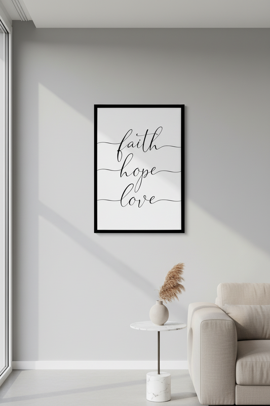 Typography - Faith, Hope, Love