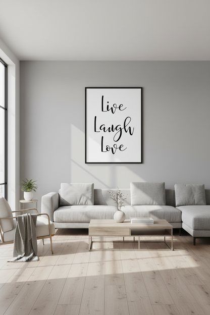 Typography - Live Laugh Love
