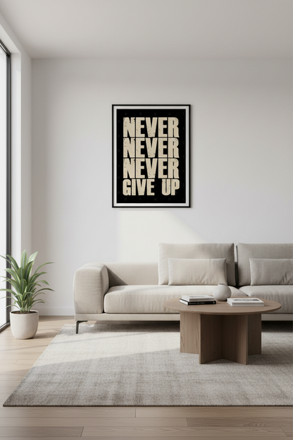 Typography - Never Give Up