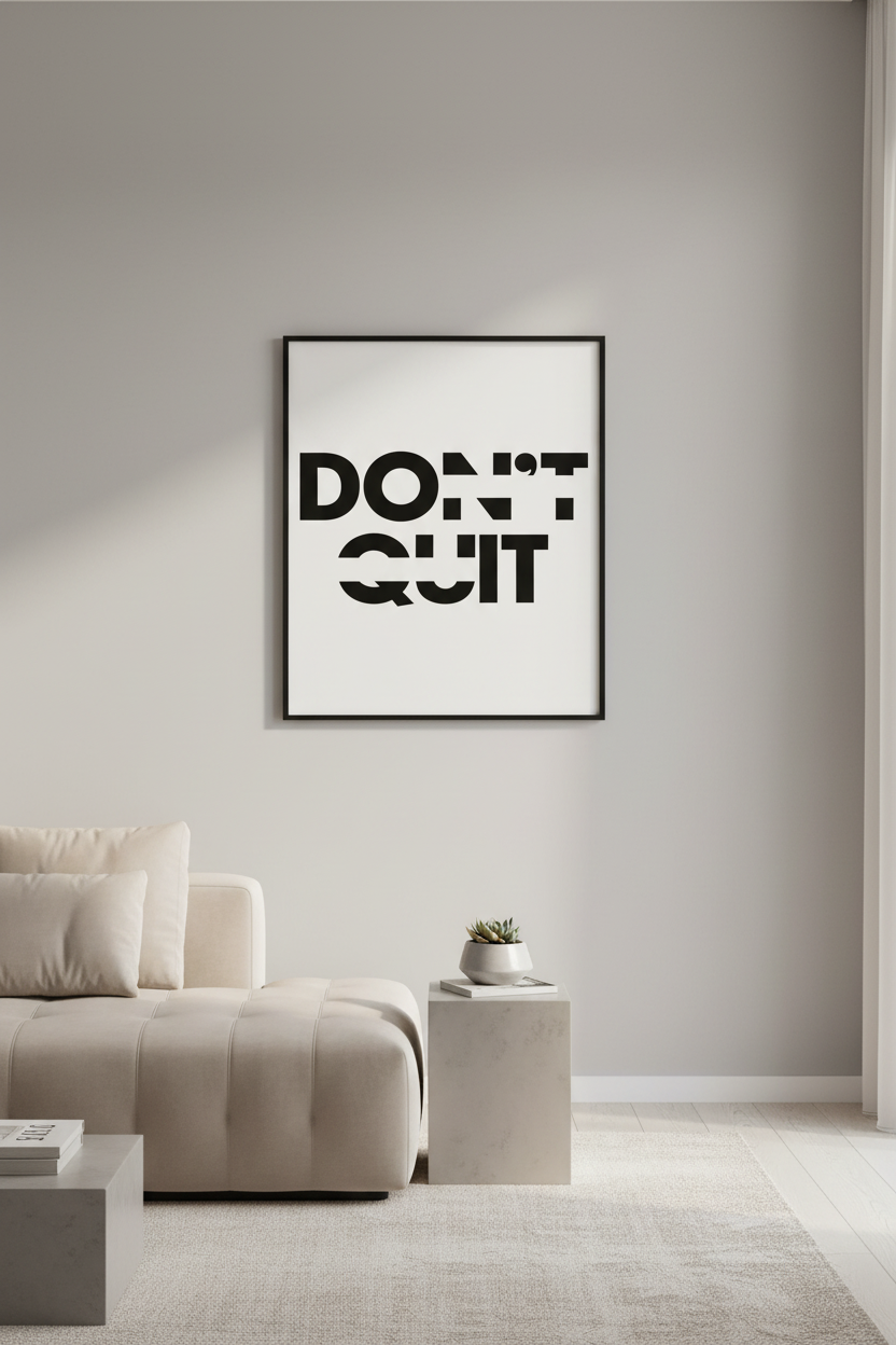 Typography - Never Quit