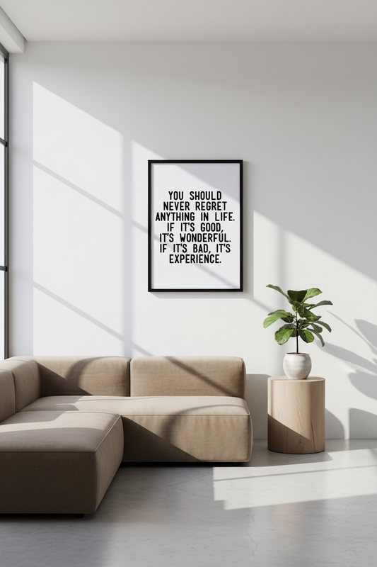 Typography - No Regrets