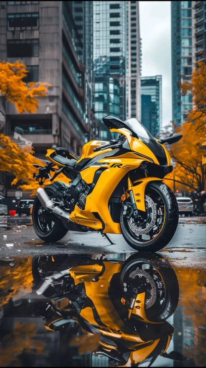 Bikes - Yellow Motorcycle