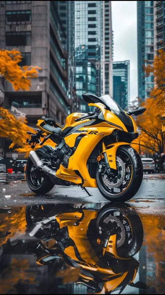 Bikes - Yellow Motorcycle