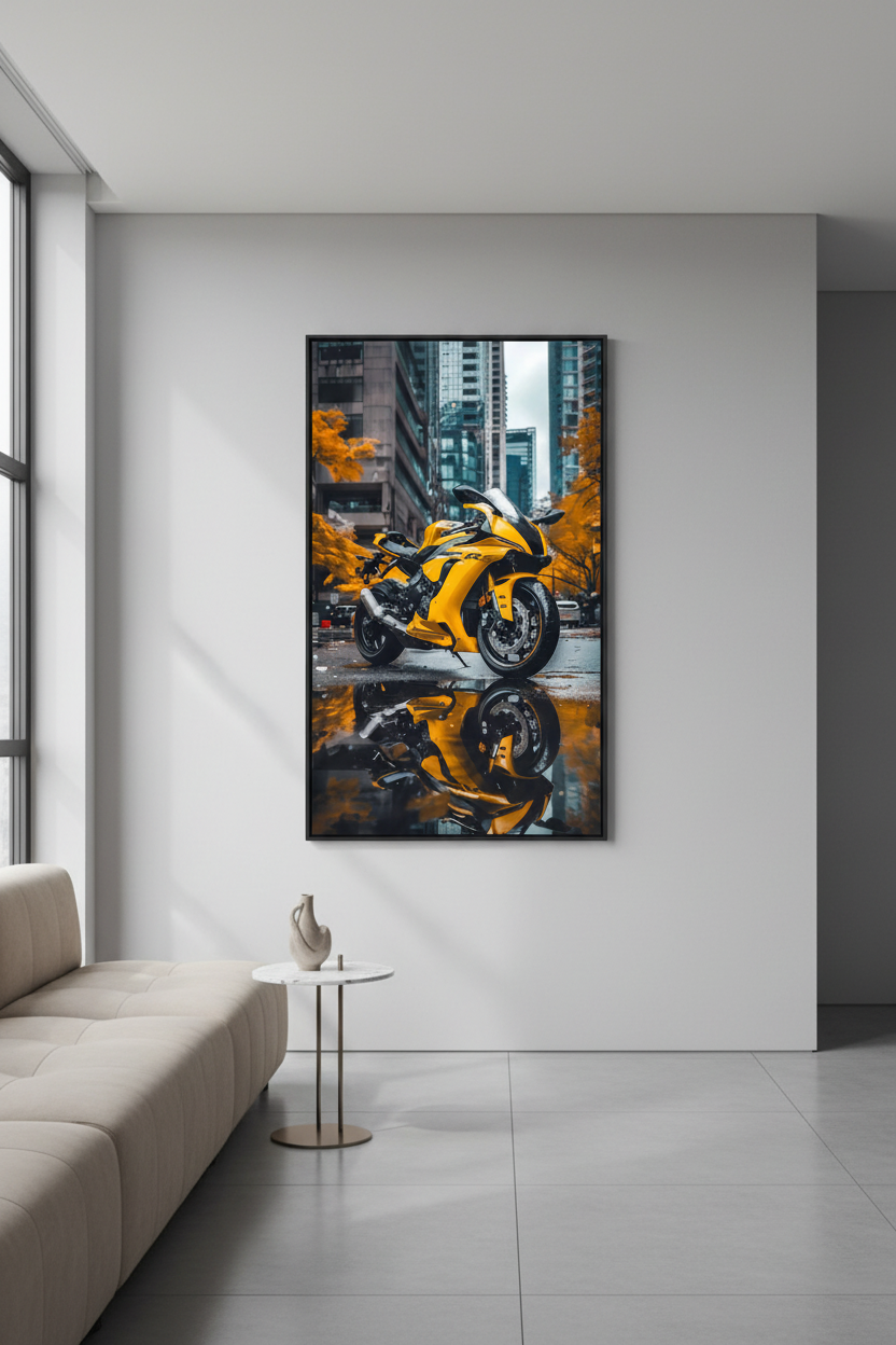 Bikes - Yellow Motorcycle