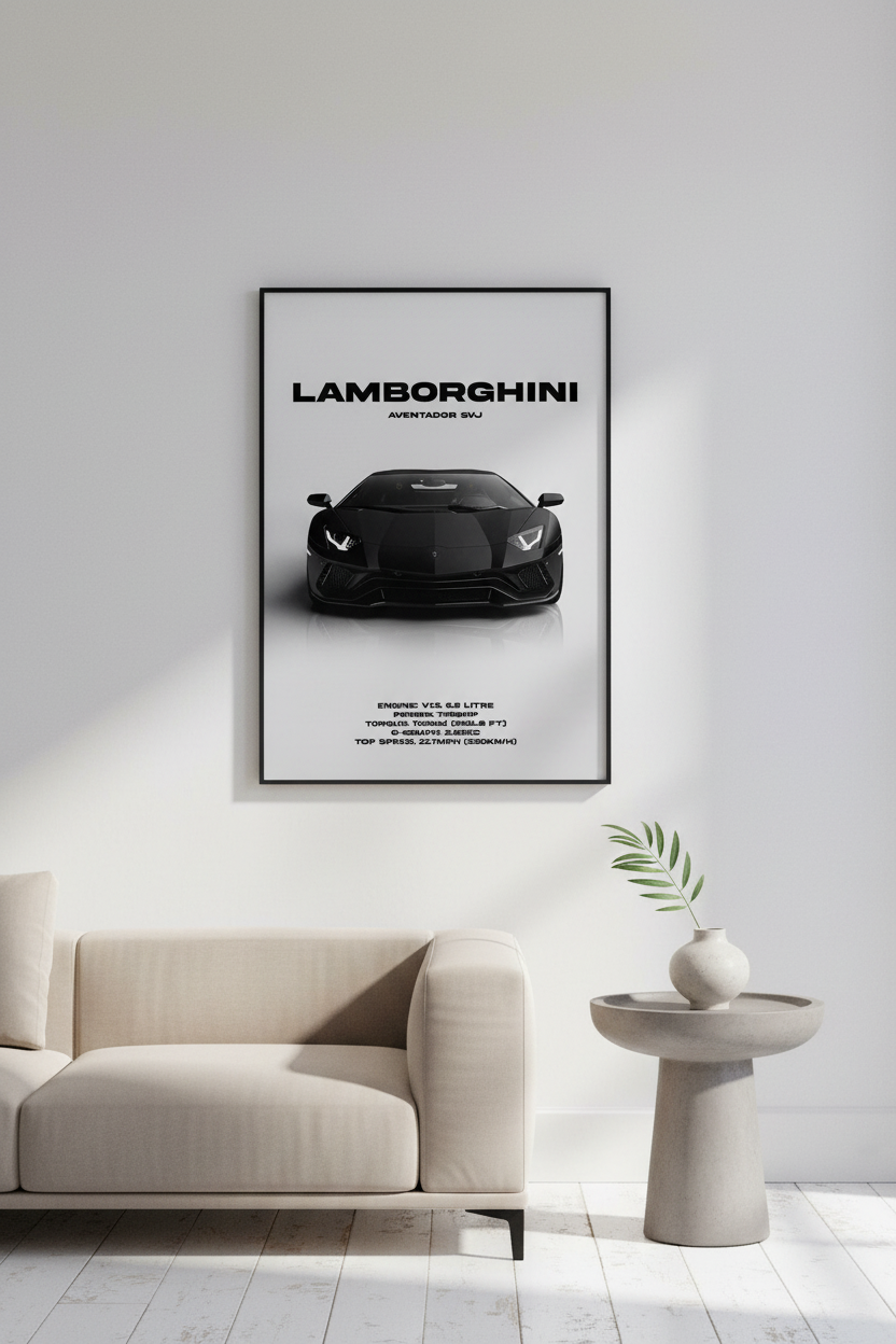 Cars - Black Lamborghini Aventador