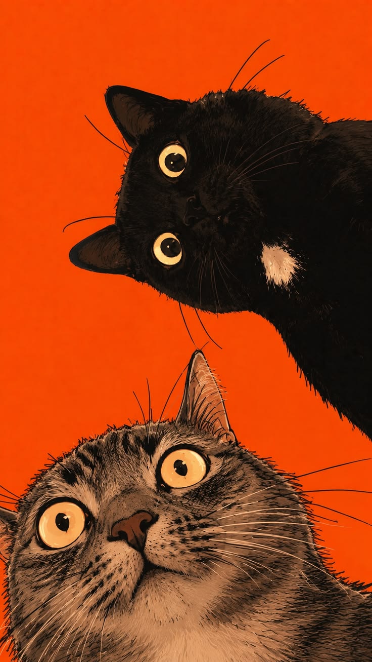 Cats framed wall art print — Casa Blend