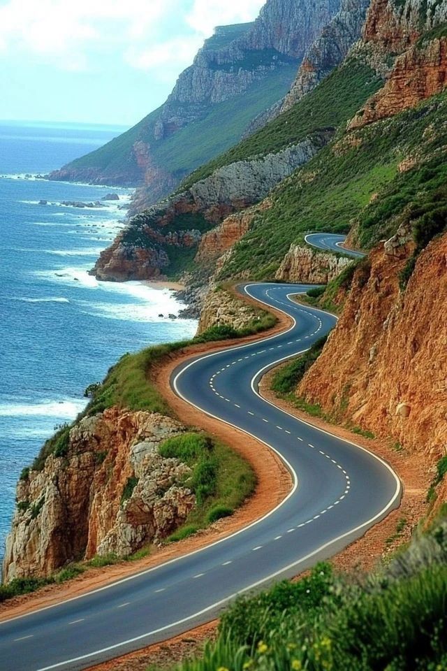 Coastal Road with Ocean framed wall art print — Casa Blend