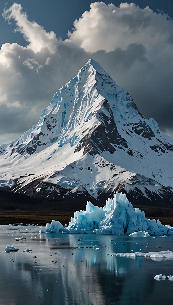 Ice Berge framed wall art print — Casa Blend