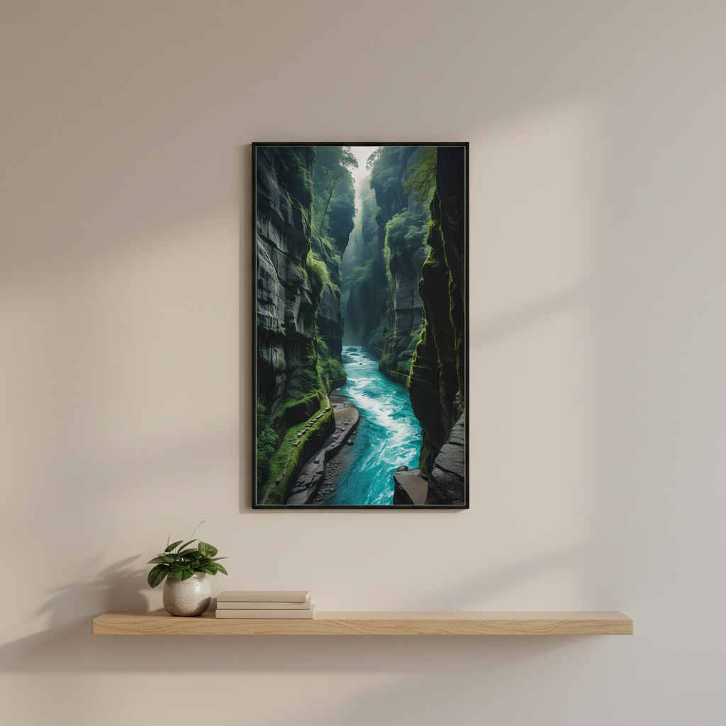 Nature’s Majesty - Misty River between Rocks