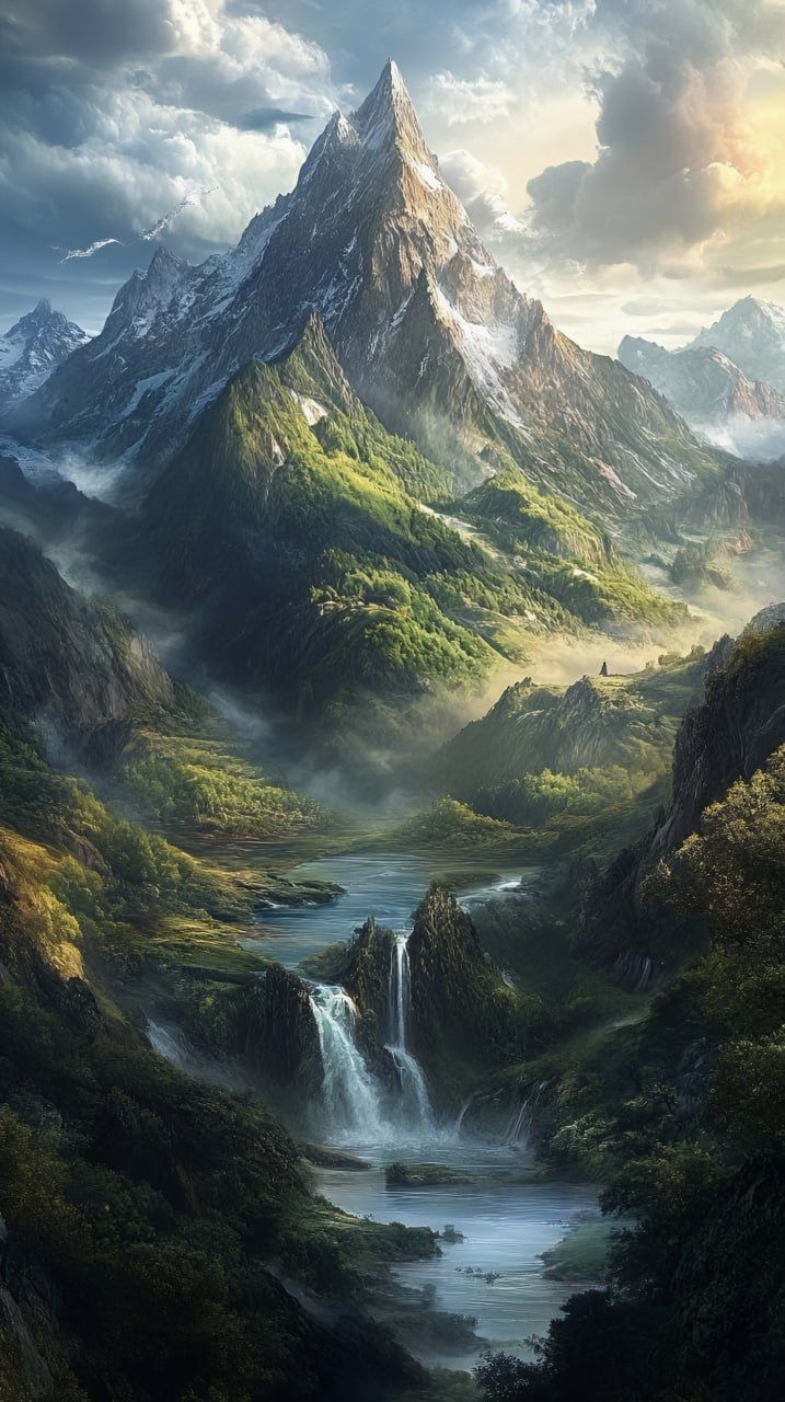 Misty Valley framed wall art print — Casa Blend