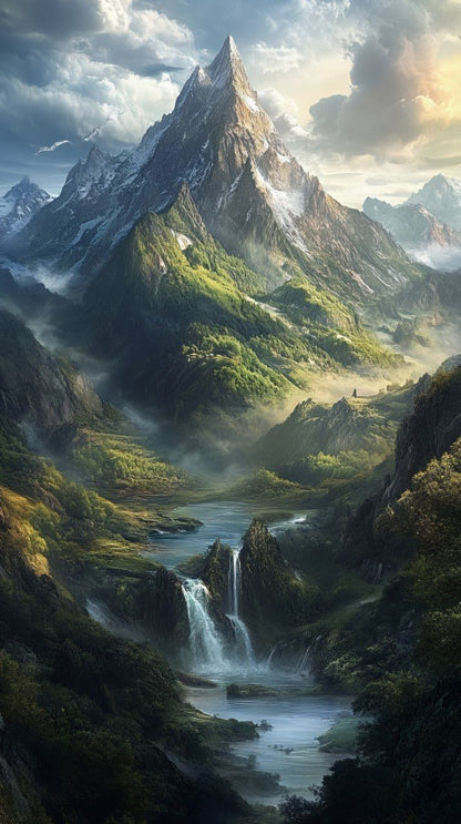 Misty Valley framed wall art print — Casa Blend