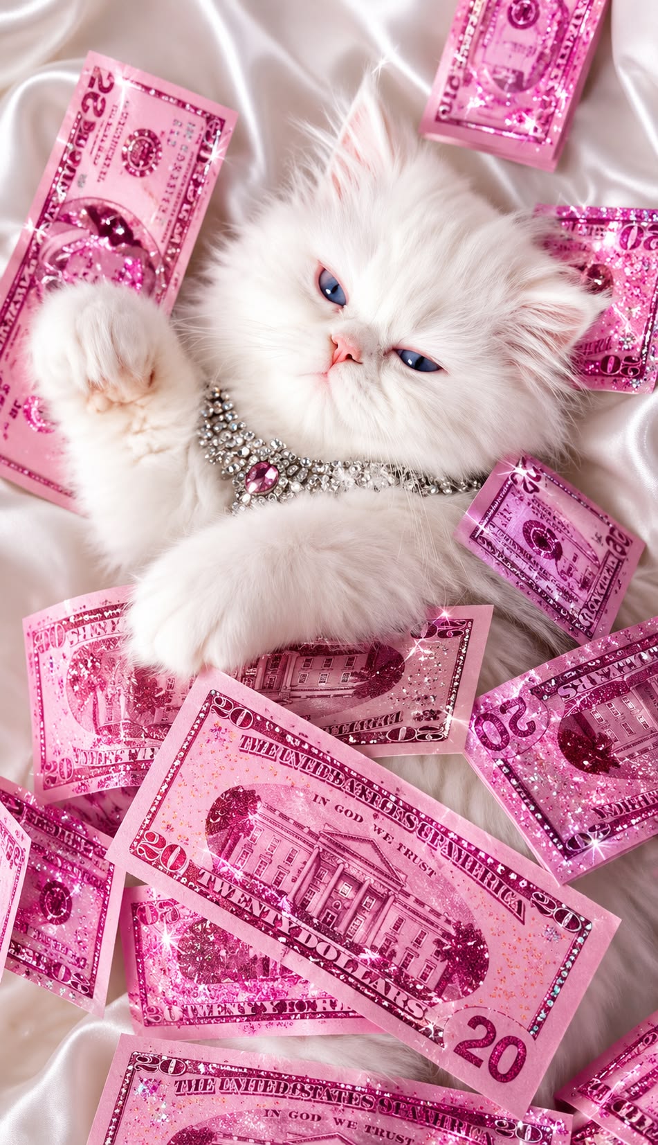 Money Cat framed wall art print — Casa Blend