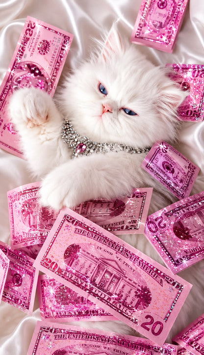 Money Cat framed wall art print — Casa Blend