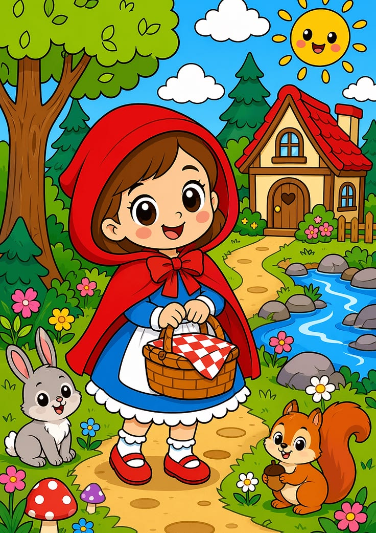 Red Ridding Hood framed wall art print — Casa Blend