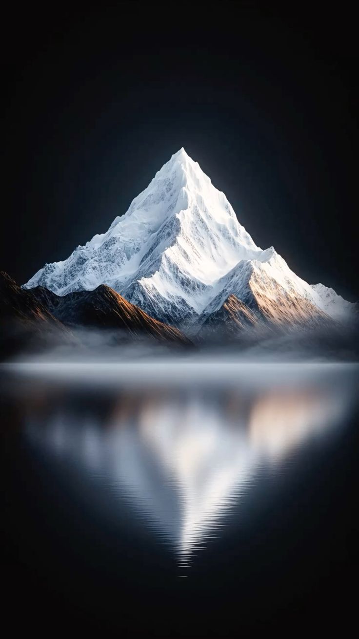 Mountain with Reflection framed wall art print — Casa Blend